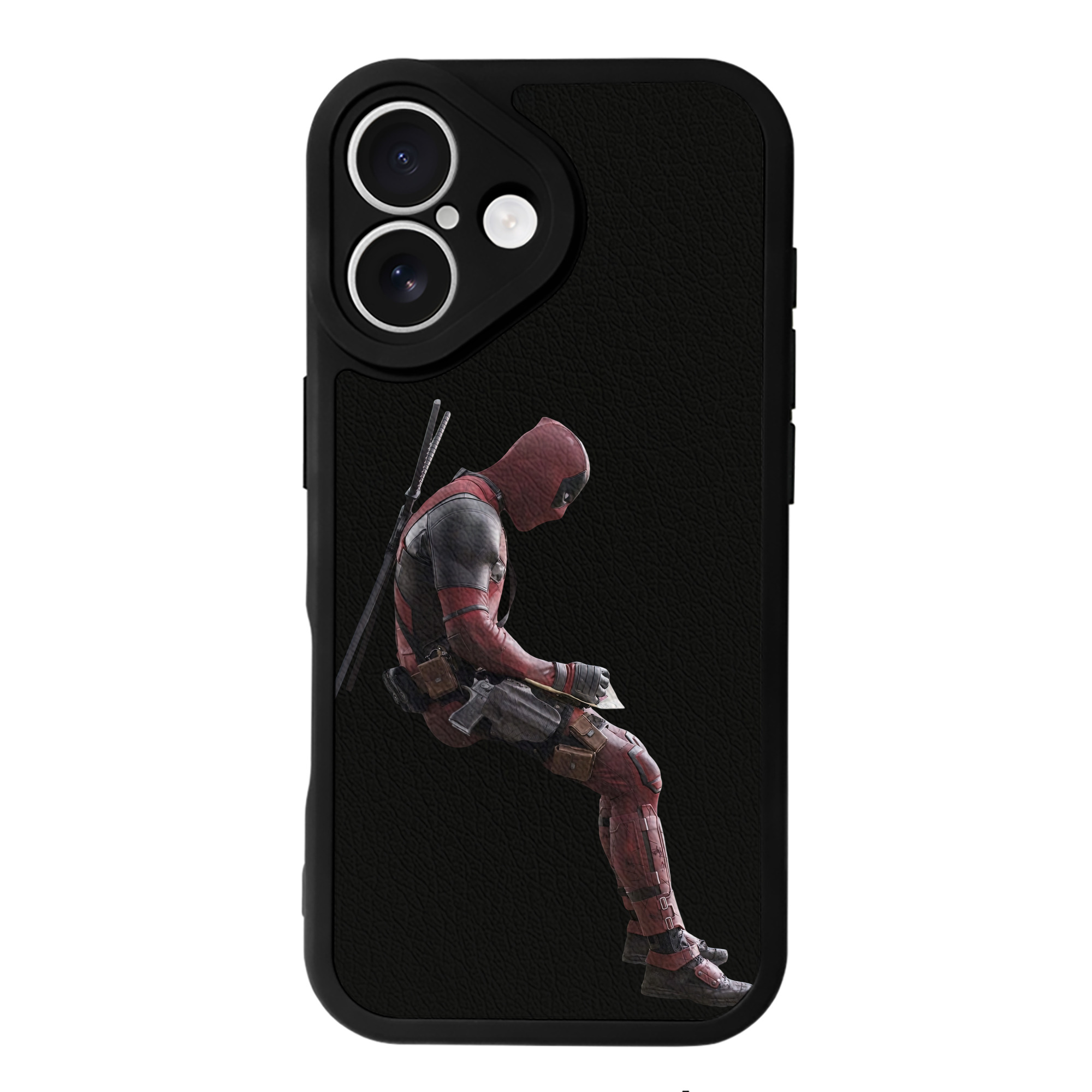 （画像用） Deadpool デッドプール 【iPhone 16シリーズ対応】シリコンスマホケース（レザー調） 材質：シリコン